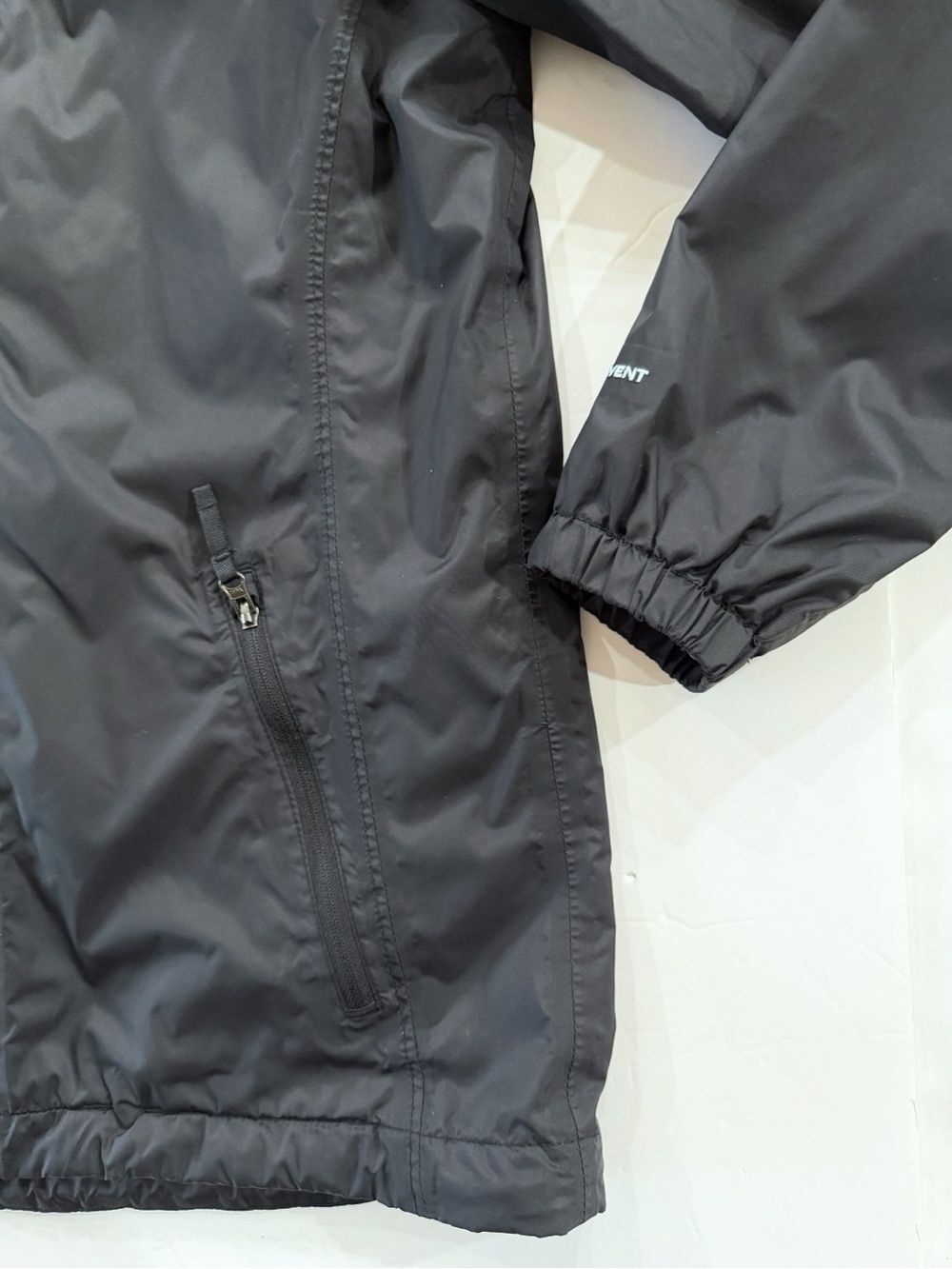 The North Face Girls L 14/16 Gray DryVent Hooded Rain Jacket Mint Zip Gorpcore - Picture 6 of 12